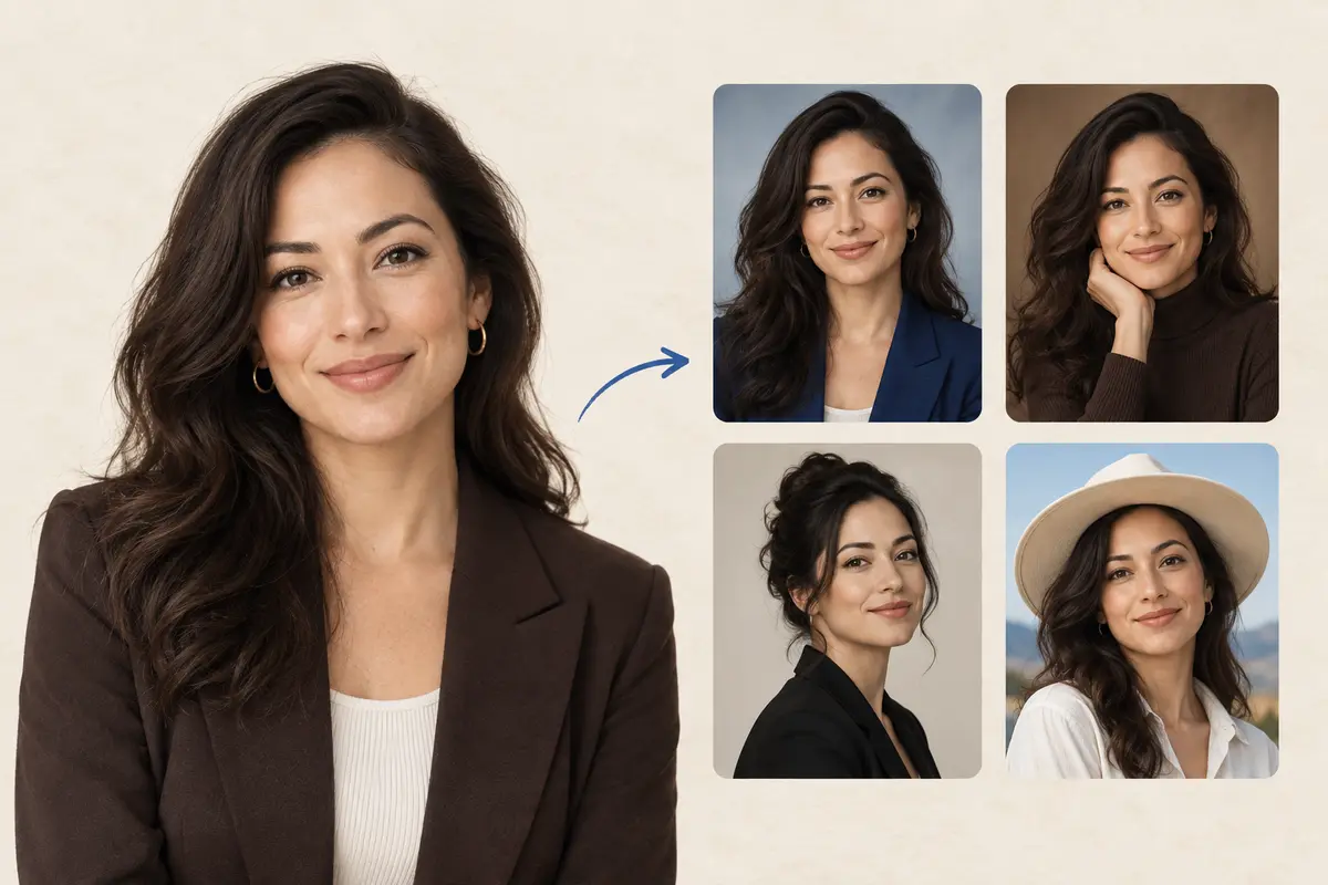 AI avatar generation showing different artistic styles